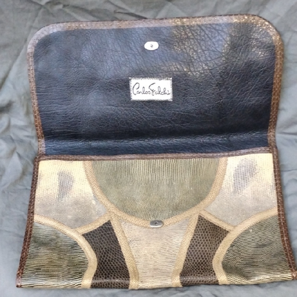 Falchi Patchwork Lizard Clucth